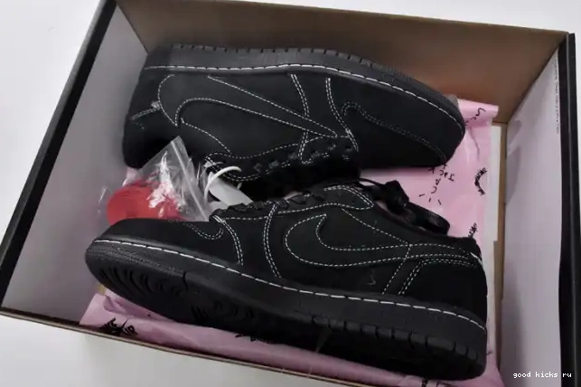 Jordan Low 1 Travis OG DM7866-001 Phantom Air x Scott Black 0513